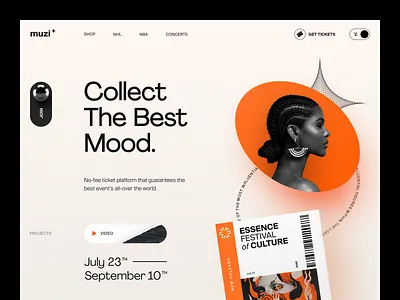 Muzi+ Website design interface product service startup ui ux web website