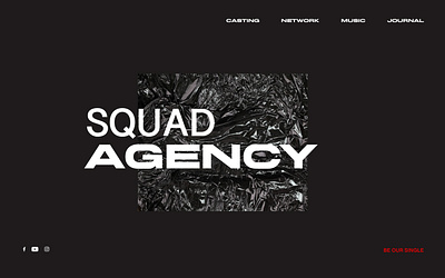 Concept of media agency agency design landing landing page music singer web webdesign