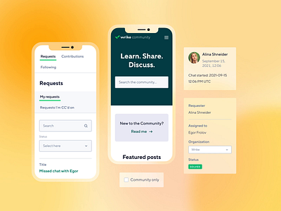 Wrike Community Member Activities animation community design minimal mobile mobile ui ui uiux ux web webdesign website wrike wrikedesign
