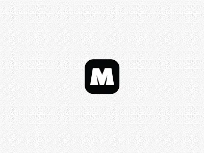 M thing icon app font icon m typo typogaphy