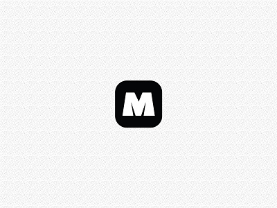 M thing icon app font icon m typo typogaphy