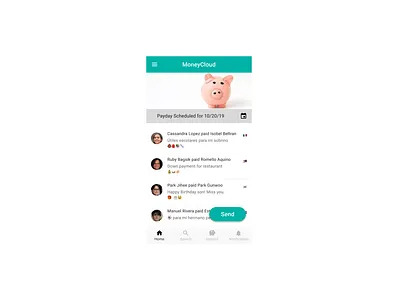 MoneyCloud design fintech ui ux