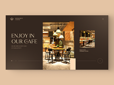 Monument Caffee UI design concept bar branding cafe cafeteria caffee coffe design drink enjoy logo modern place ui ux webdesign website