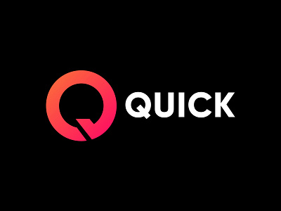 Quick awesome awesome logo branding design flat logo minimal ui vector