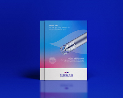 folder neoplas branding branding and identity corporate flyer design healthcare keyvisual minimal print design