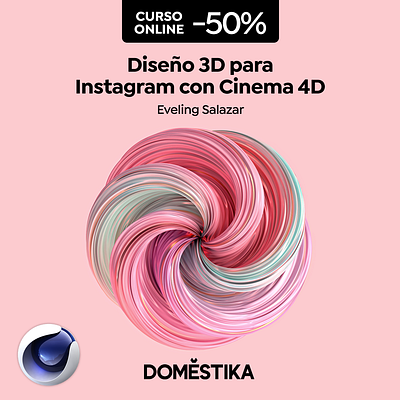 Cinema4d course with Domestika! 3d 3dart 3dartist abstract design branding c4d c4dart cinema4d cryptoart domestika illustration peru