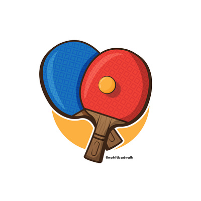 Ping pong 2021 adobeillustrator artist flat illustration flatdesign graphicdesign illustration illustration art new red sports vector art vectorartwork