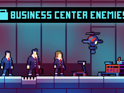 Business Enemies Pixel Art 2d art asset assets character cyberpunk enemy game game assets gamedev indie indie game pixel pixelart pixelated pixels platformer set sets