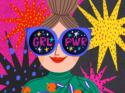 Girl Power feminism girl girl power girls marushabelle pattern star vector