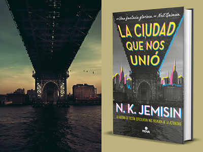 Arcangel AA1160798 bookcover bookcoverdesign bridge dark midnight moon new york nyc polar skyline spain thriller