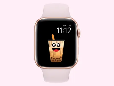 🧋⌚ boba boba yeah watch face 泡茶表情符号 珍珠奶茶 表情符号
