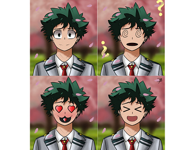 Midoriya Izuku. Anime facial expressions anime animeart digitalart drawthisinyourstyle illustration manga myheroacademia