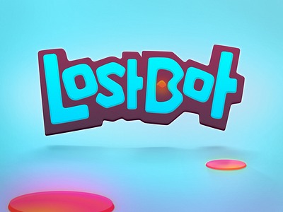 LostBot Title Project affinitydesigner blue branding colorful design game illustration letter logo robots title typography vector