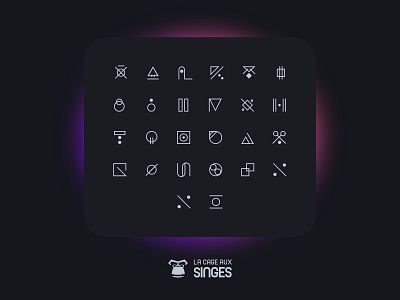 Monkey ipsum concept icons symbol design typogaphy