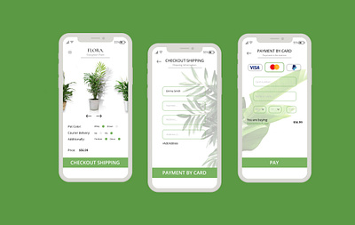 Challenge DailyUI 002 beginner card daily daily 100 challenge dailyui dailyui 002 day2 design green minimal mobile design plants ui