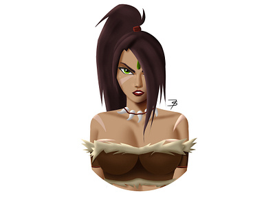 Nidalee profile icon. design digitalart drawings drawthisinyourstyle illustration league of legends leagueoflegends nidalee