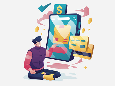 Checkout - Illustration character checkout checkout flow checkout page checkout process design ecommerce graphic design graphics illustration online checkout online shop online shopping online store online store commerce vector vector illustration web website