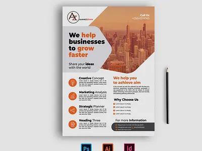 I will design professional corporate flyer branding brochure corporate flyer design flyer indesign