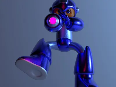 Mega Man 3d 3d modeling c4d cinema4d illustration maxon megaman render video game