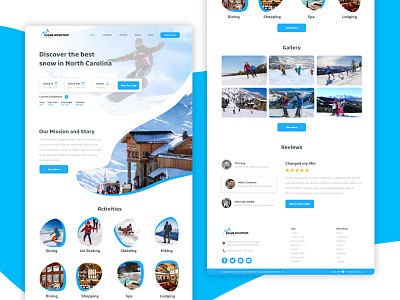 Ski Resort Site branding design illustration logo minimal site ui ux web website