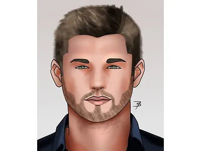 Jensen Ackles Portrait dean digitalart drawing illustration jensenwarner portrait supernatural winchester