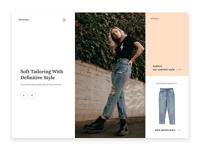 fashion website landing page