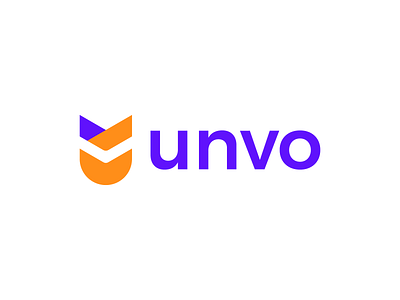 unvo logo brand branding design graphic design illustration logo logo design minimal modern ui unvo