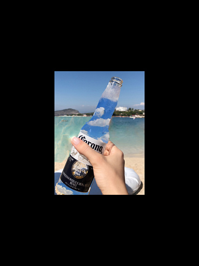 Corona La Nube Mas Fina advertisement beach beer clouds corona design illustraion photoshop art