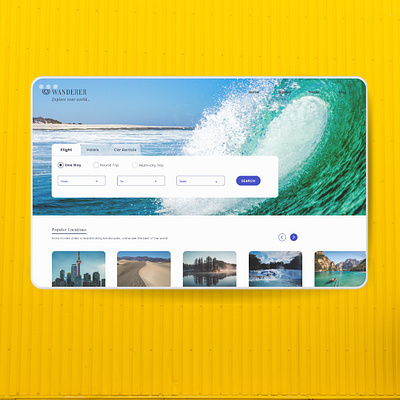 Day 3 - landing page for a website. I tried a travel landing pag design ui ux web