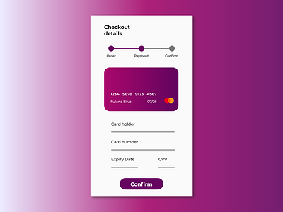 Daily UI #2 - Credit Card Checkout dailyui dailyui 002 design ui ui design ux