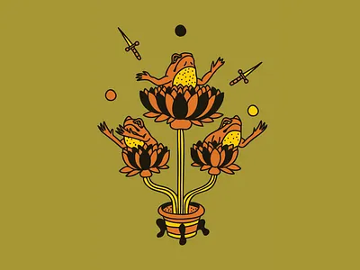 Juggling Frogs adobe illustrator circus design frog frog illustration frogs illustration illustrations illustrator juggle juggler vector