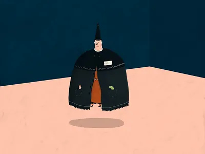 Wizard Callum blue dumbledore fantasy illustration fun harry potter humour illustration magic old man pink spells wizard