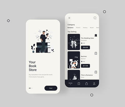 Book Store App app app design book book app book cover book shop book store book store application books branding design new design new web design ui ui ux ui ux design web design