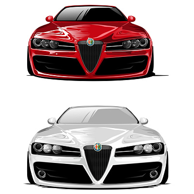 Alfa Romeo 159 app art branding design graphic design icon illustrator logo vector website