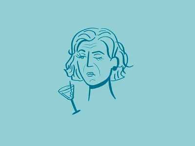 RIP Jessica Walter actress apple pencil arrested development illustration line drawing lucille bluth minimal portrait procreate quick