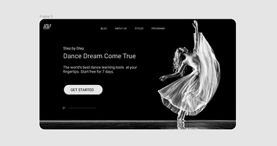 dance design ui ux web website