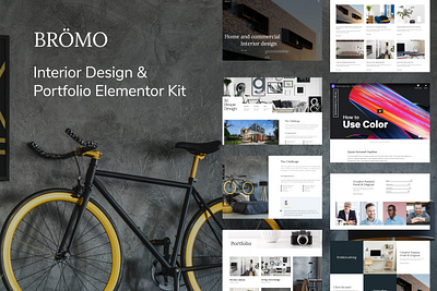 Interior Design Portfolio Template Kit design elementor interiordesign portfolio template ui ux website