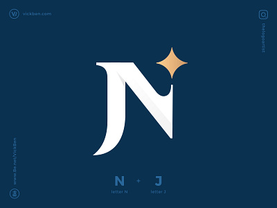 NJ/JN branding designer elegant geometric initial j jn letter lettermark letters logo logo design logo designer logo for sale logos modern monogram n new nj