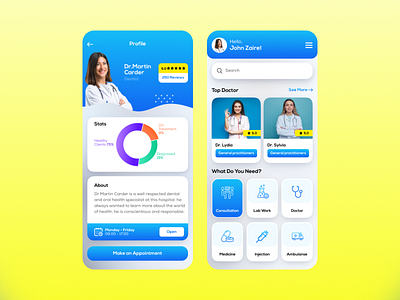 Doctor App app design book doctor clean clinic dentist app doctor app doctor appointment fluttertop health healthcare healthcare app hospital ios medical app medicine minimal mobile app mobile app design mobile ui ui