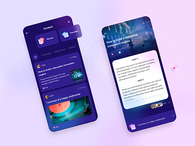 Reading social applications app design ui