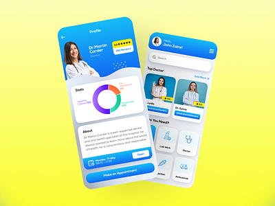 Doctor App app design appointment app clinic dentist app design doctor doctor app fluttertop healthcare app hospital medical medical app medicine mobile app mobile app design mobile design mobile ui ui uiux ux