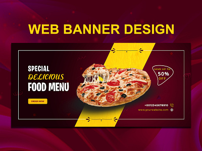 Food Web Banner Design ads banner ads banner design ads design banner design display ads facebook banner product web banner web banner website banner