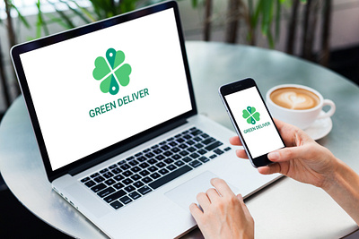 Green Deliver Logo 3d app art brand branding clean color concept creative design flat icon identity illustration illustrator logo minimal mockup simple vector