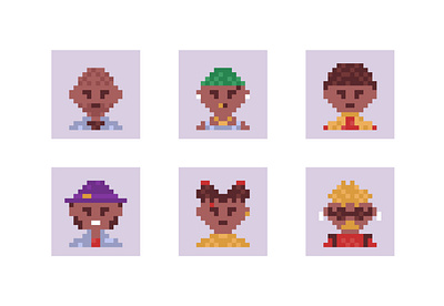 pixel avatars collection 8 bit 8bit angry arcade art artist aseprite character cute design female illustration male man people person pixel retro sprite style