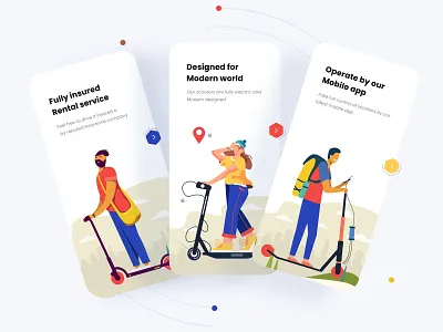 Scooter Onboarding UI Design app interface minimal mobile mobile app mobile apps mobile ui mobileapp mobileappdesign ui ui design uiux ux ux ui design