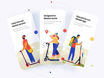 Scooter Onboarding UI Design app interface minimal mobile mobile app mobile apps mobile ui mobileapp mobileappdesign ui ui design uiux ux ux ui design
