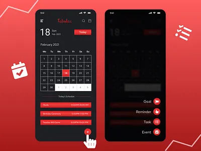 Calender App | Tabular appui branding calender calenderapp date event goal month newdesign reminder task time uiux year