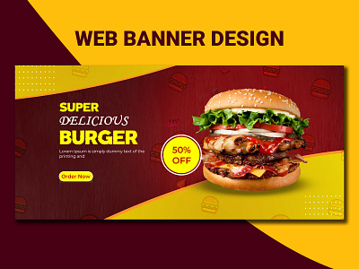 Food Web Banner Design ads banner design ads design banner design display ads facebook ads facebook banner facebook cover web banner website banner