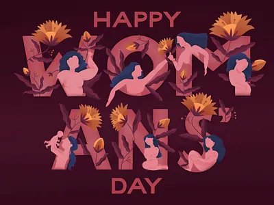 Womans' Day Celebration custom lettering dribbble figure figuredrawing freethrow hand lettering illustration procreate texture woman woman illustration women empowerment womens day