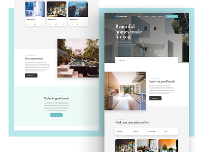 HOMEinHOME - Landing page UI branding design home homepage luxury minimal ui uiux ux web website website design